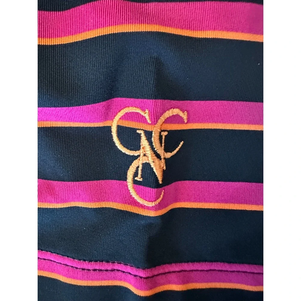 Ralph Lauren RLX Men's Pullover Collared Polo Shirt Medium Purple Striped Knit
